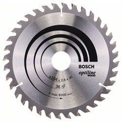 Пильный диск Bosch Optiline Wood 184 x 30 x 2,6 mm, 36 [2608640611]