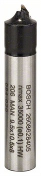 Четвертная штифтовая фреза 8 mm, Bosch R1 3,2 mm, D 9,5 mm, L 10,2 mm, G 41 mm [2608628405]