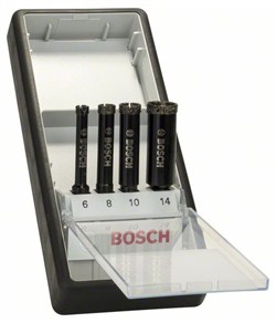 Набор из 4 алмазных свёрл Bosch Robust Line для мокрого сверления 6; 8; 10; 14 mm [2607019880]