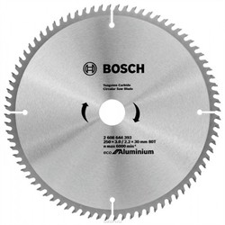 Пильный диск Bosch Eco for Aluminium/Multi 250х30-80T  [2608644393] - фото 77632