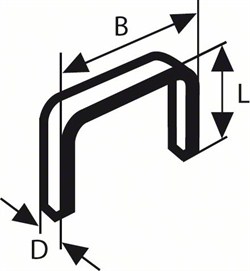 Bosch Тонкая металлическая скоба, тип 53 11,4 x 0,74 x 6 mm [2609200214]