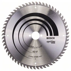 Пильный диск Bosch Optiline Wood 250 x 30 x 3,2 mm, 60 [2608640729]
