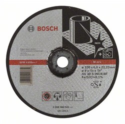 Обдирочный круг, выпуклый Bosch Expert for Inox AS 30 S INOX BF, 230 mm, 6,0 mm [2608600541]