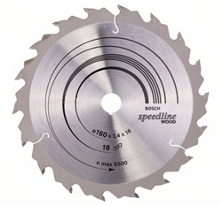 Пильный диск Bosch Speedline Wood 160 x 16 x 2,4 mm, 18 [2608640785]