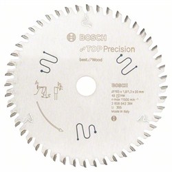 Пильный диск Bosch Top Precision Best for Wood 165 x 20 x 1,8 mm, 48 [2608642384]