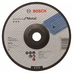 Обдирочный круг, выпуклый, Bosch Standard for Metal A 24 P BF, 180 mm, 22,23 mm, 6,0 mm [2608603183]