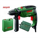 Bosch Ударная дрель PSB 750 RCE АКЦИЯ!!! + чемодан + набор оснастки из 19 предметов Tin Wrap 0603128504